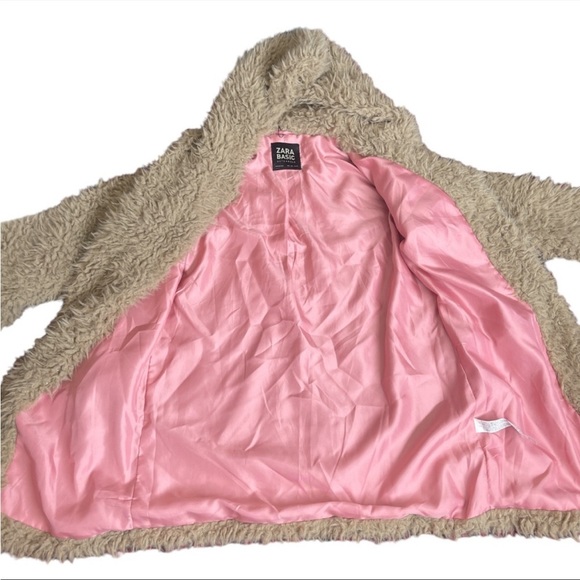 Zara Shaggy Teddy Bear Coat with Hood - Picture 5 of 5